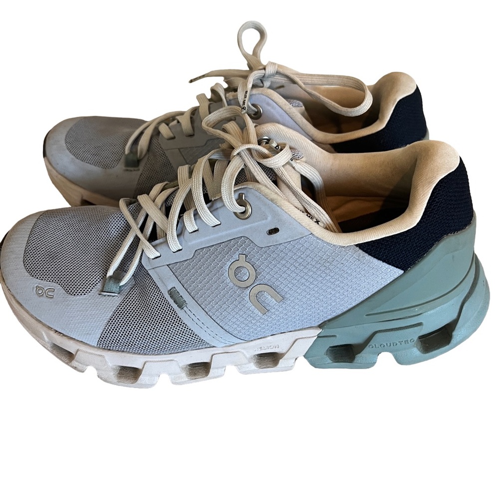 On Running Women's Athletic Shoes - Light Gray and Cream